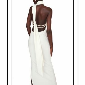 Khanum’s White Pearl Back Dress